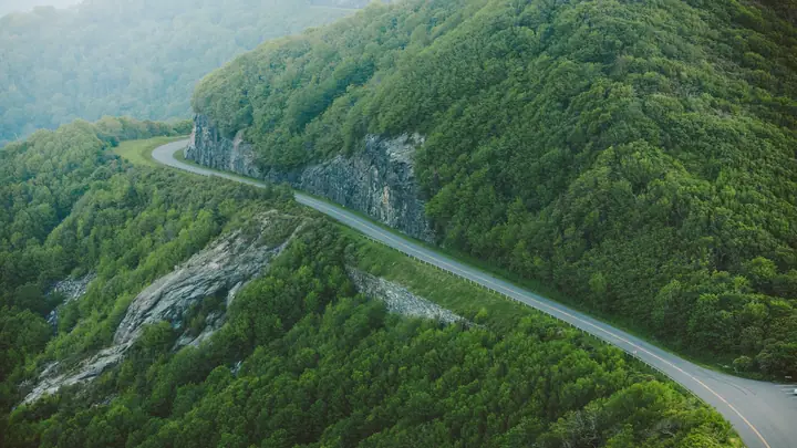 Sweeping curves of a spectacular European mountain road