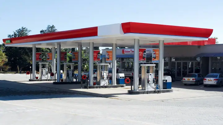 Fuel pumps at a European petrol station